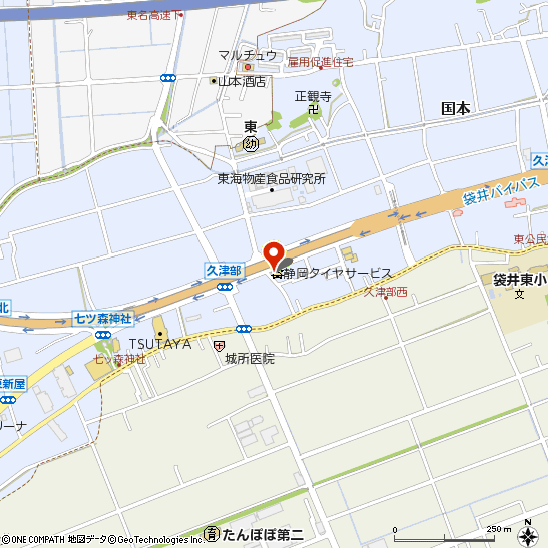 (有)静岡タイヤサービス付近の地図